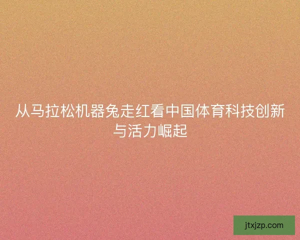 从马拉松机器兔走红看中国体育科技创新与活力崛起